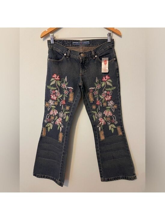 Poty Ro Denim - Poty Ro Embroidered Floral Jeans Size 38